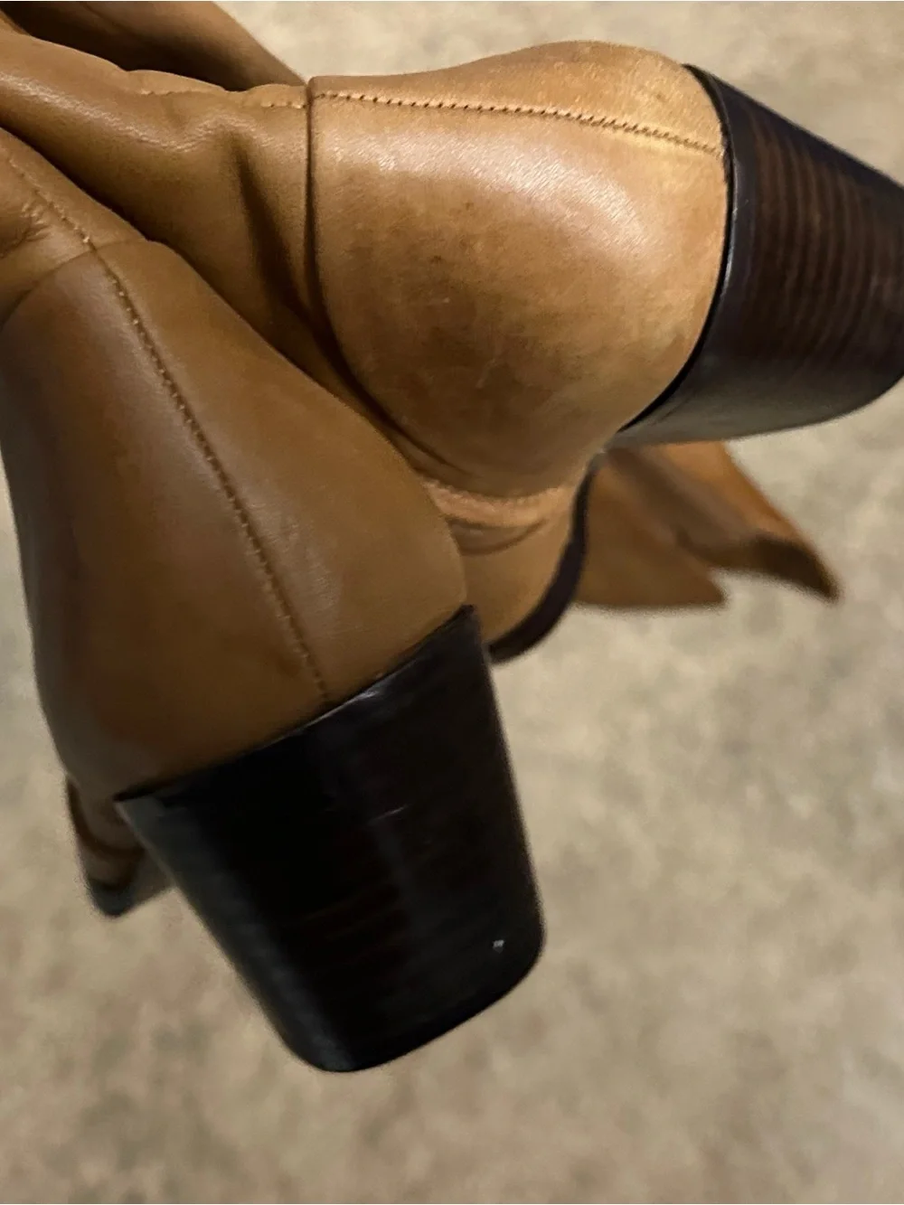 Aldo Tan Over-the-Knee Leather Boots Indie Sleaze Western Coastal Cowgirl Fall